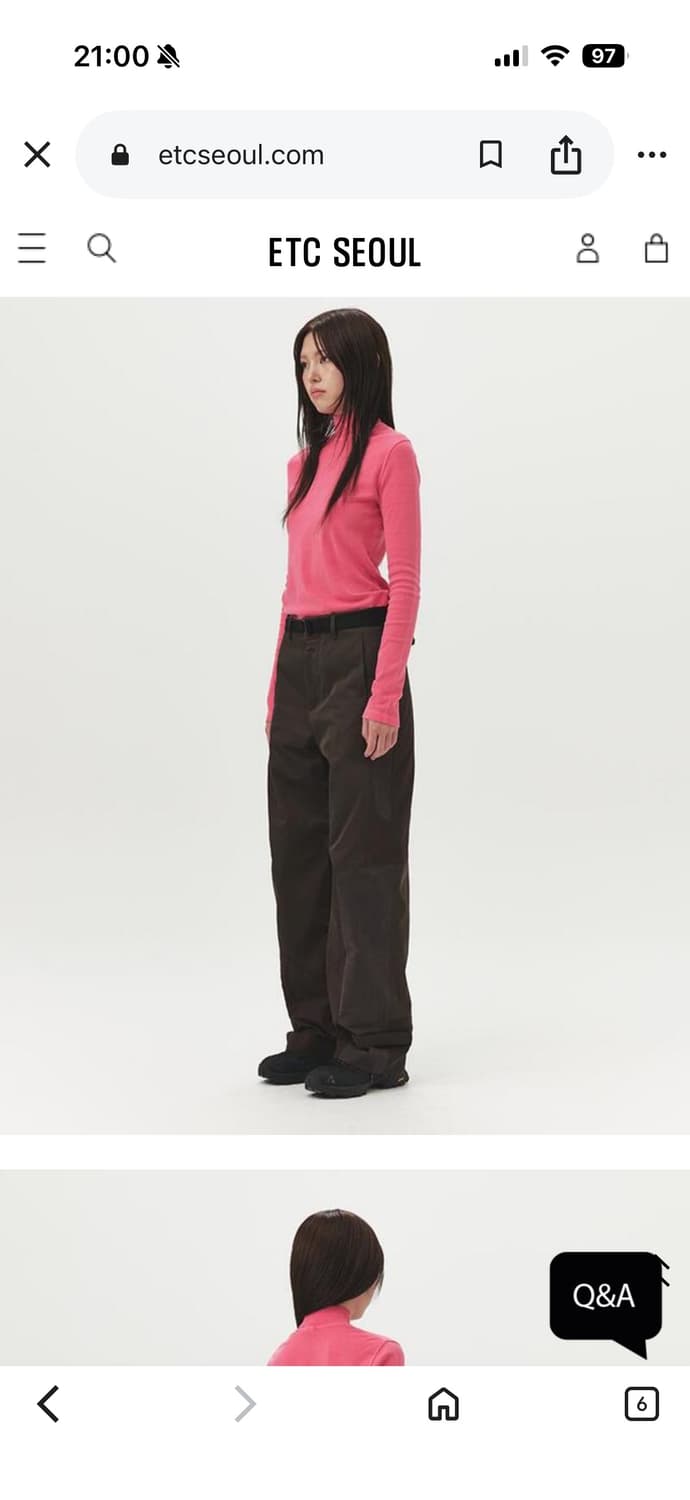 누마레ee 나일론 콤비네이션 팬츠 브라운 s 상품이미지2