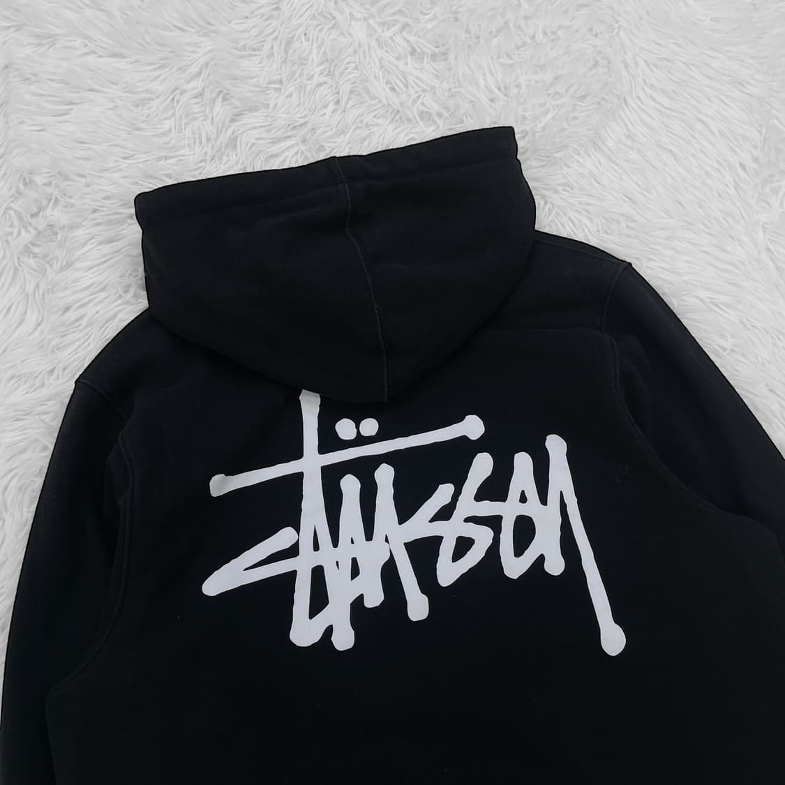 스투시 Stussy 베이직 로고 후드티 블랙 상품이미지5