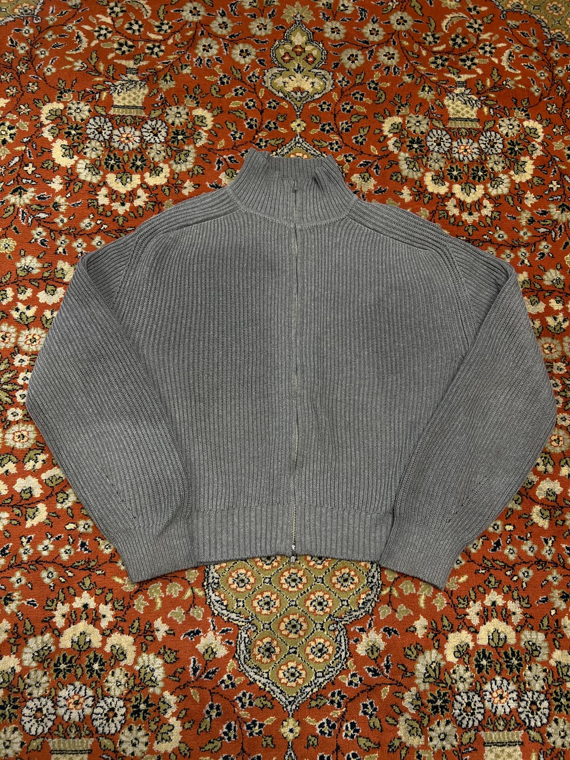 [46] 엘무드 니트 집업 그레이 상품이미지1