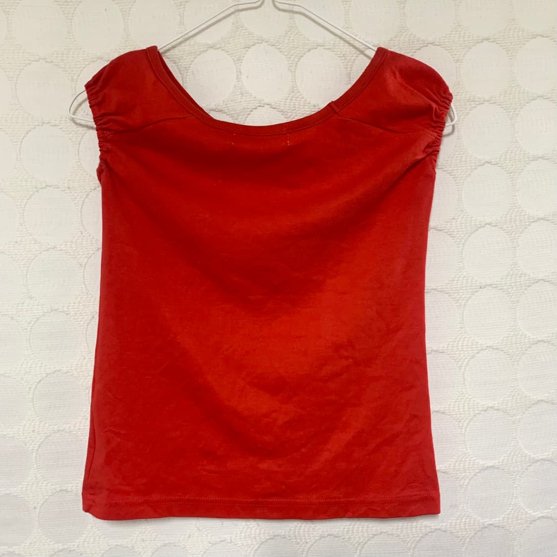 빈티지 레드 코튼 반팔 티셔츠 상품이미지4