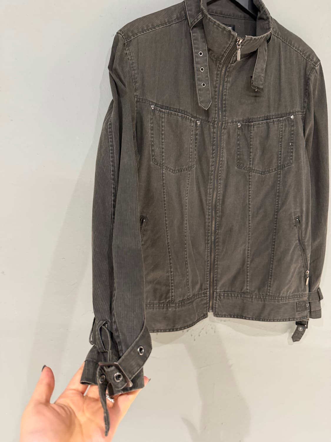 neck buckle point high-neck jacket 상품이미지9