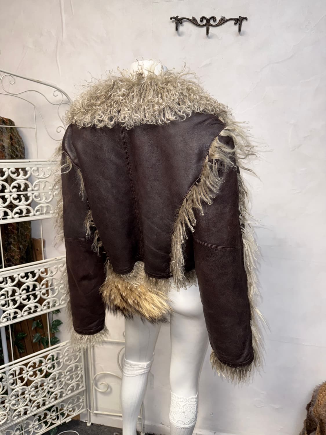 Dark brown grunge fur strap mustang 상품이미지6