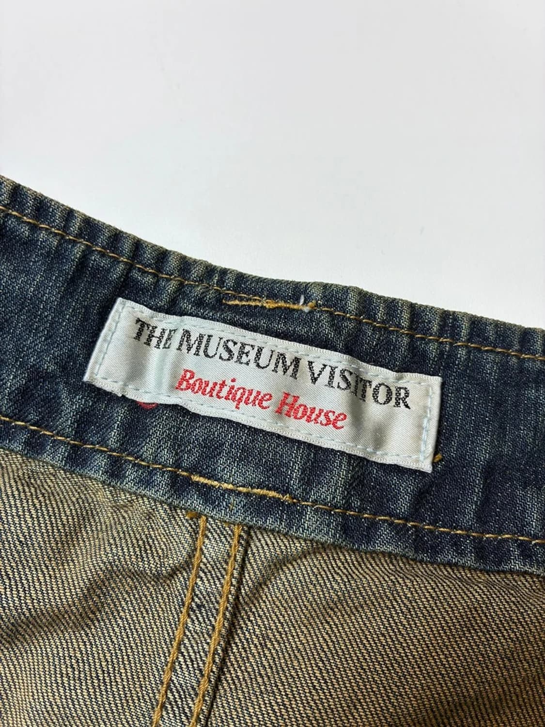 더뮤지엄비지터 하트 포켓 워시드 데님 스커트 PN9585 상품이미지8