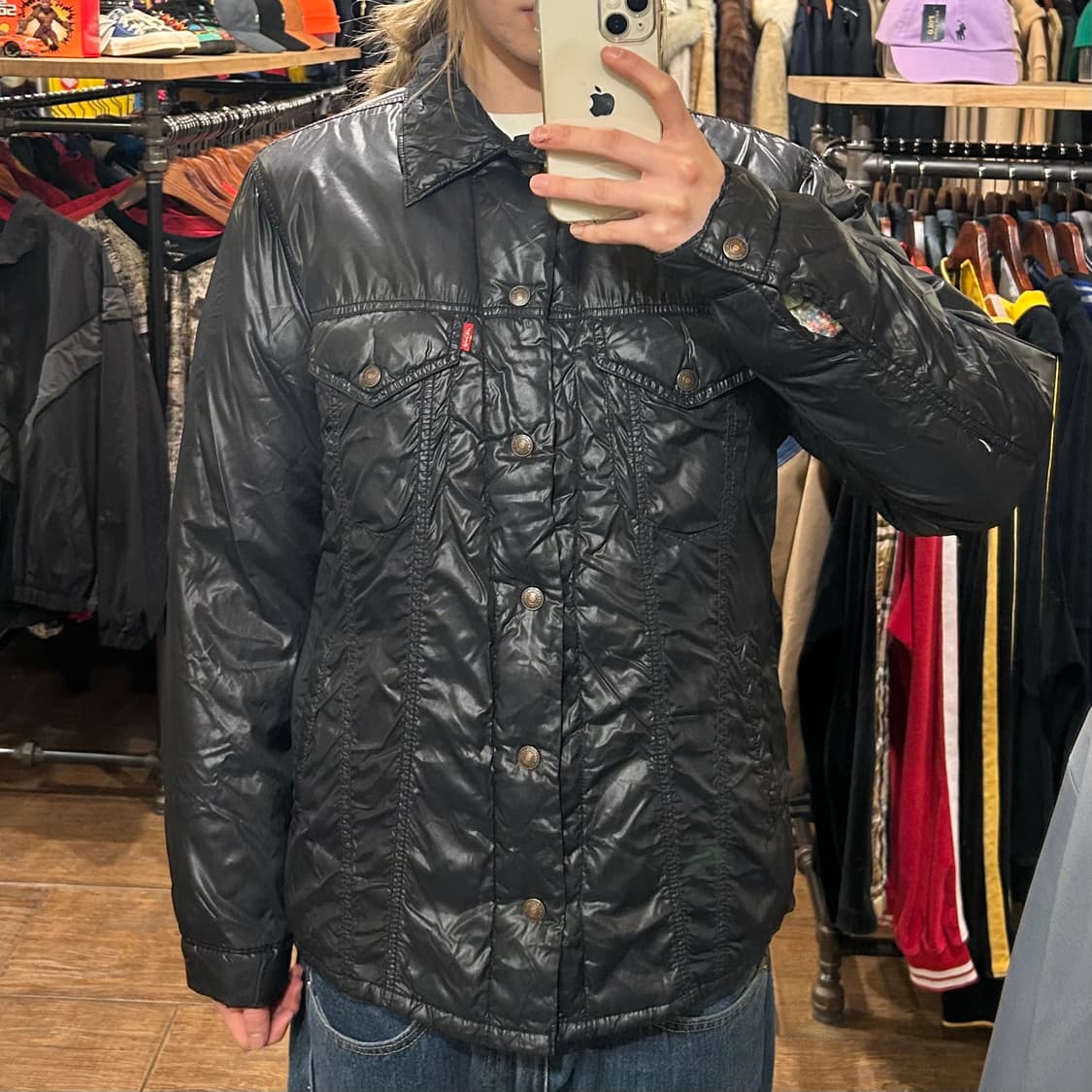 [HI] 리바이스 숏 패딩 블랙 상품이미지2