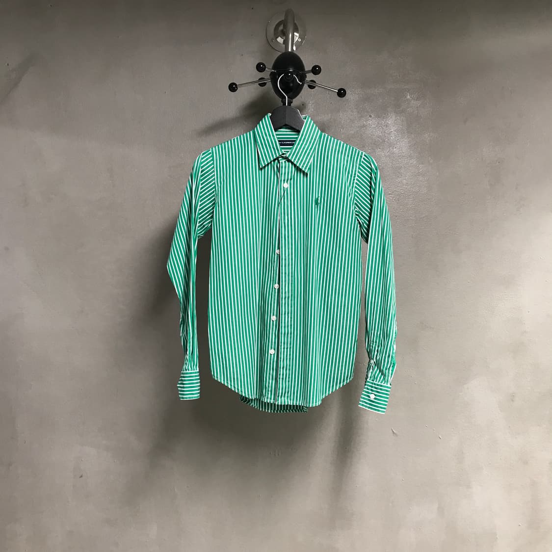 폴로 랄프로렌 스트라이프 셔츠 그린 2(W) 상품이미지1