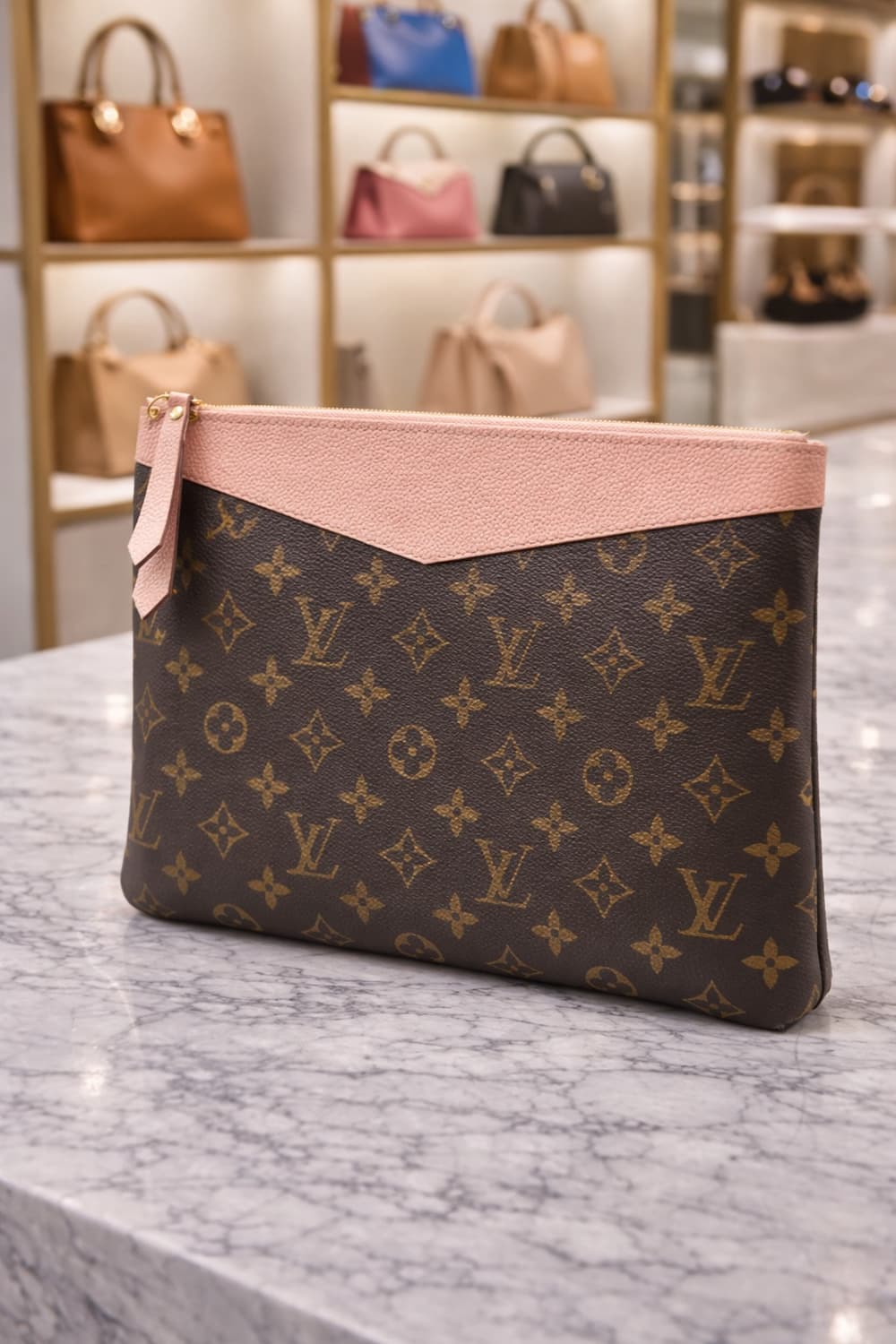 [S급] 루이비통 모노그램 로즈 데일리 파우치 클러치백 판매합니다!!! 상품이미지1