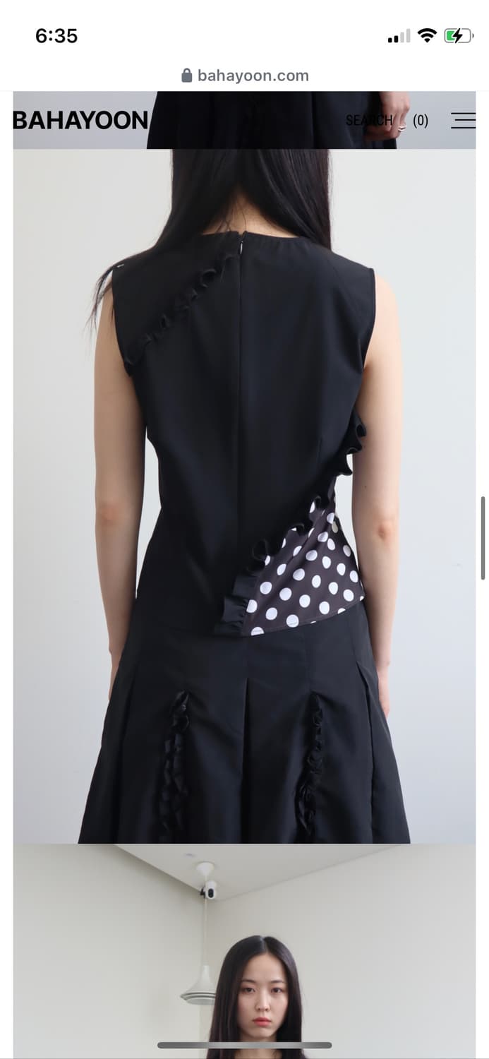 바하윤 DOT RUFFLE SLEEVELESS 상품이미지2