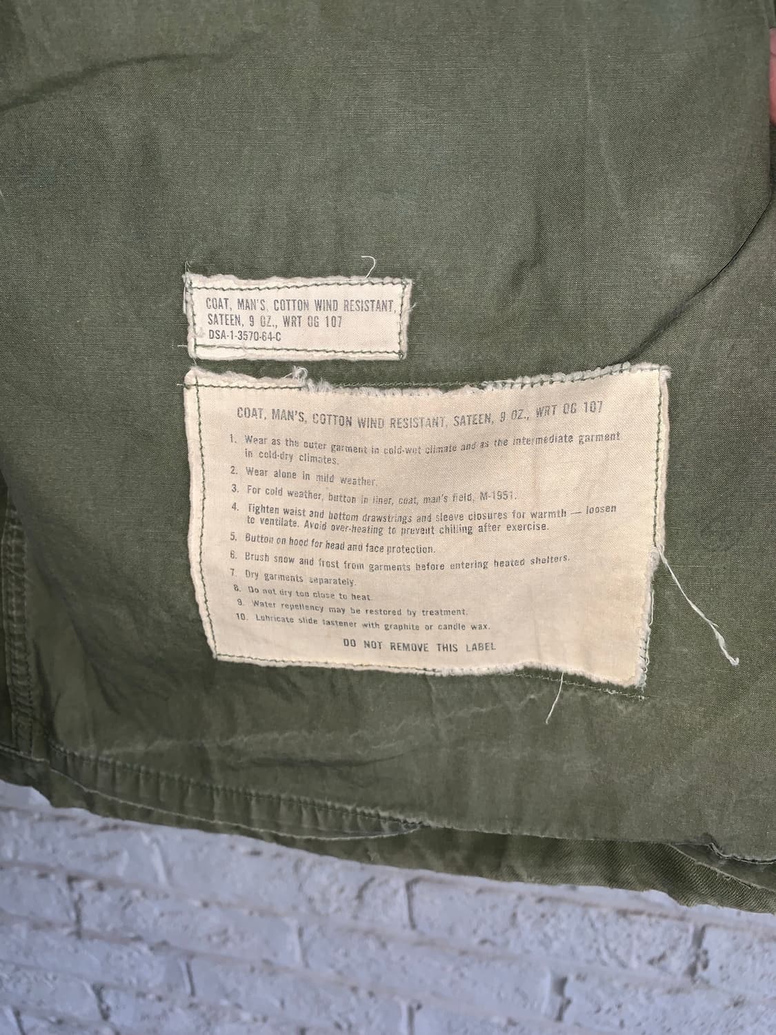 60년대 미군 m51 필드자켓 스몰 쇼트  상품이미지6