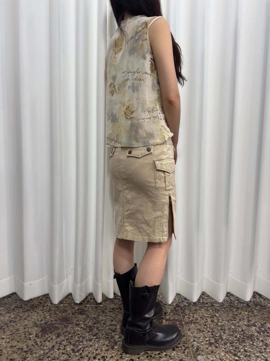 flower shirring sleeveless 상품이미지4