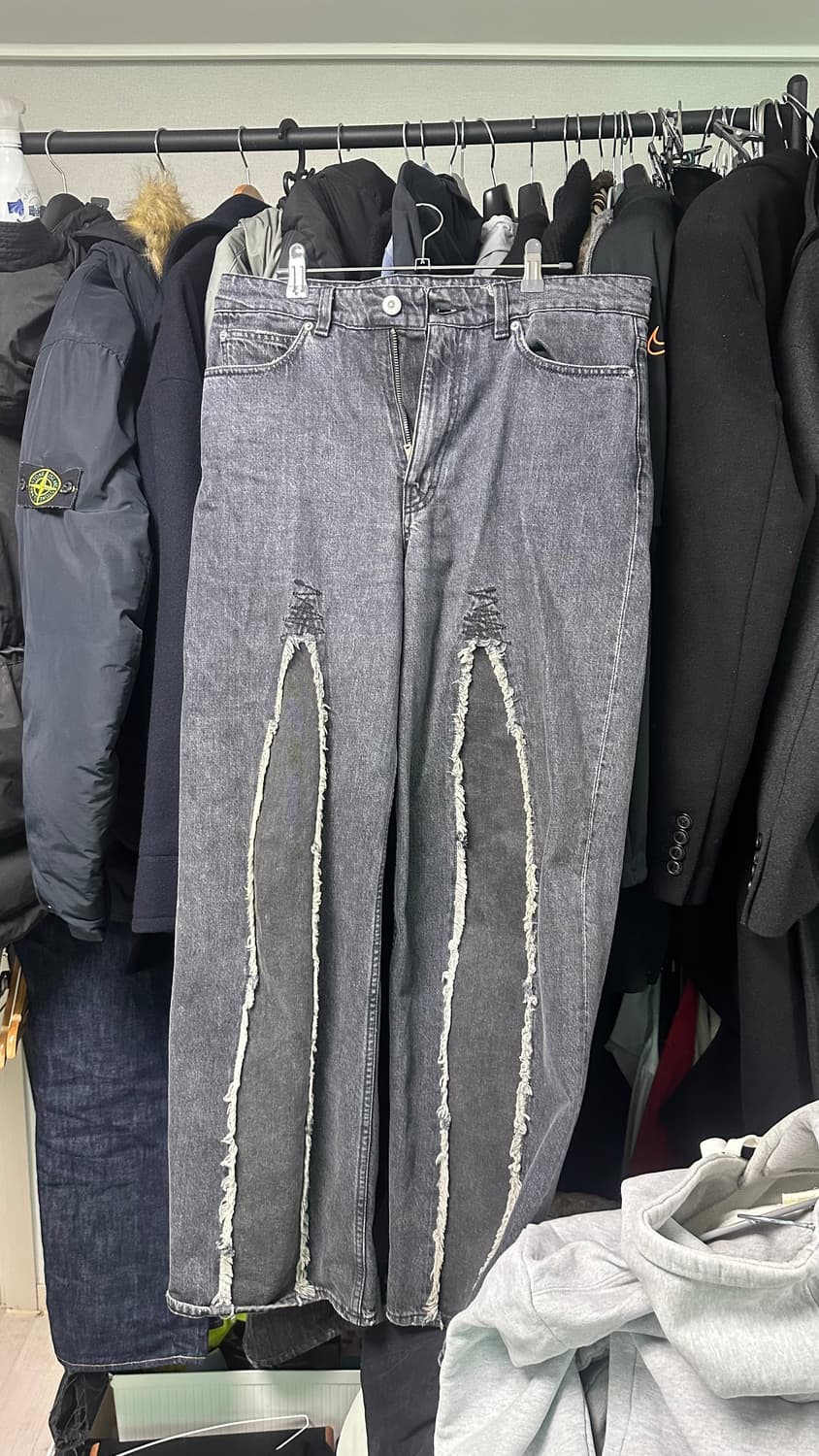 아워레가시 컷아웃 슬래쉬 풀컷 데님 38 상품이미지1