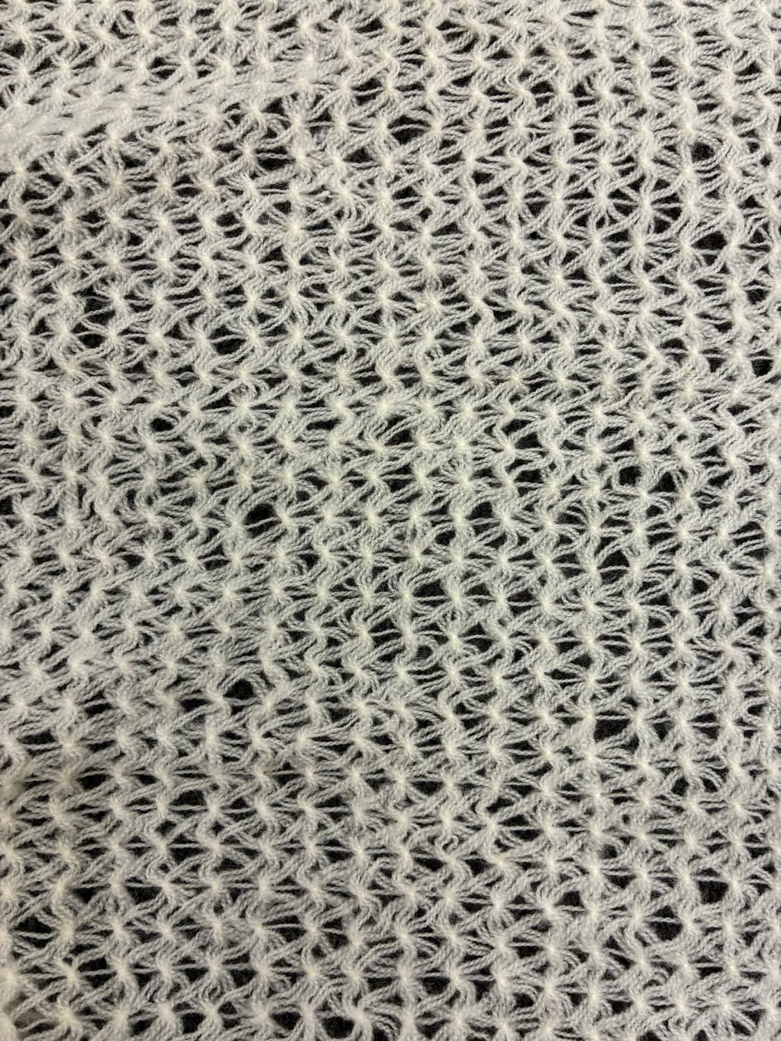 Japanese vintage 여성 아이보리 크로셰 머플러 상품이미지5