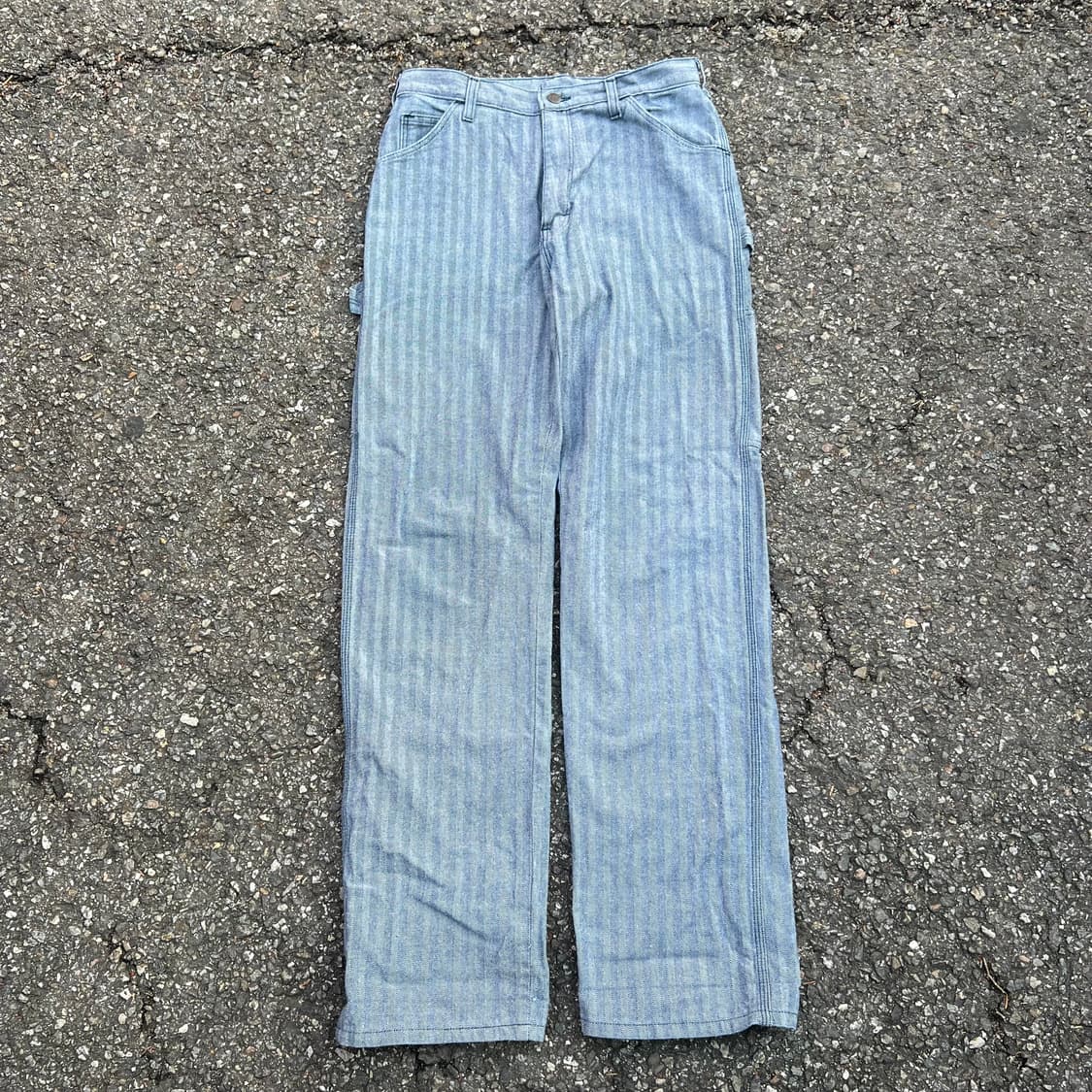 (30) 90년대 헤링본 스트라이프 패턴이 매력적인 데님 팬츠 상품이미지1