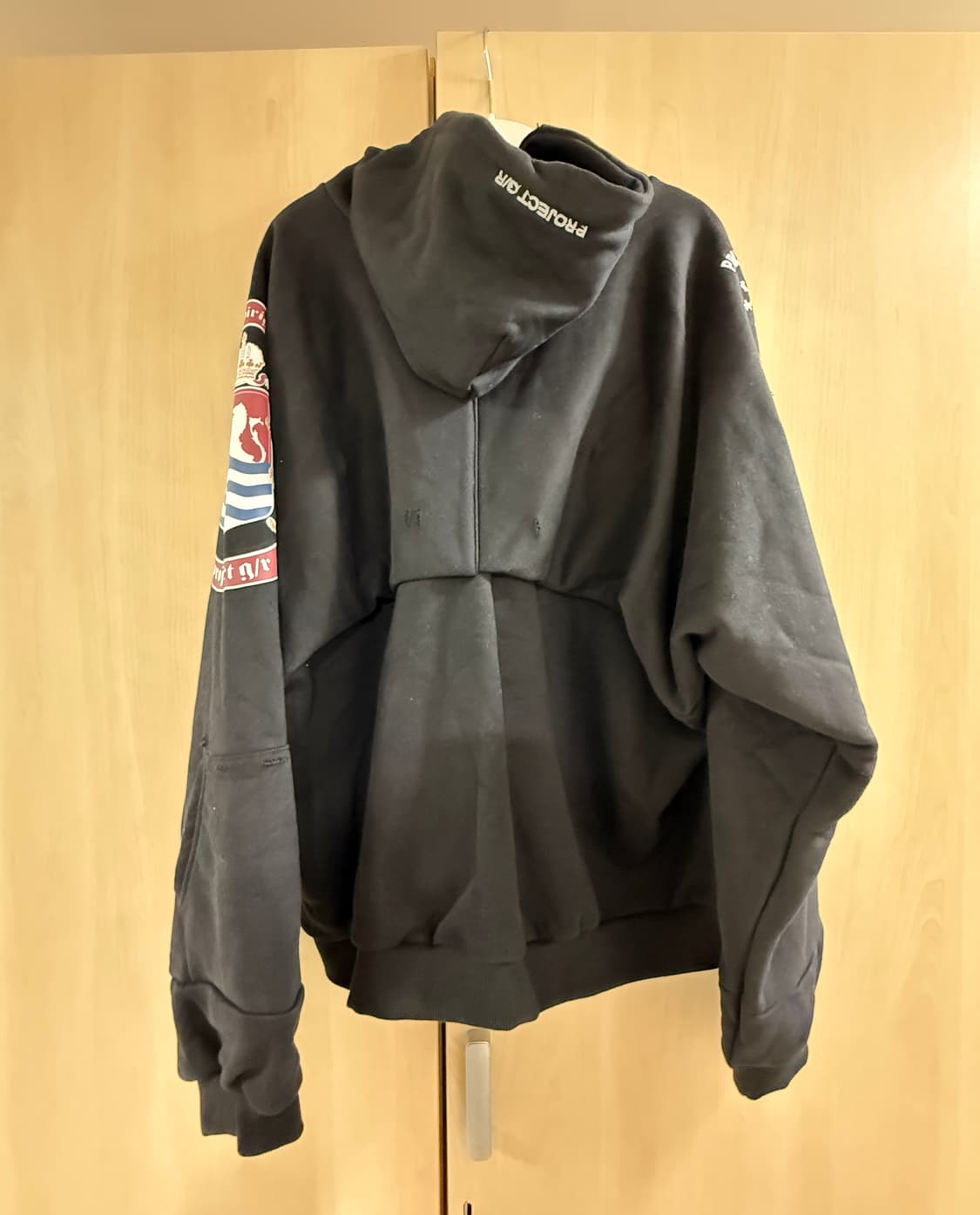 프로젝트 G/R 리컨스트럭티드 폴디드 집 후드 블랙 상품이미지2