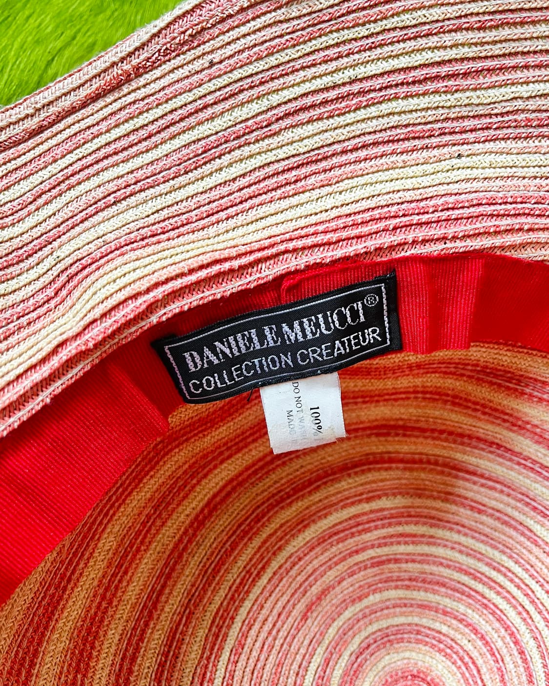 2000s DANIELE MEUCCI Italy Old Straw Hat 상품이미지8