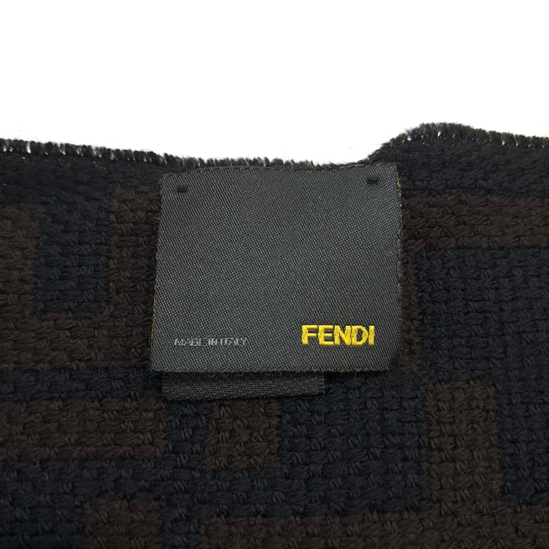 MX148 펜디 FF 로고 다크브라운 울 목도리 머플러 상품이미지3