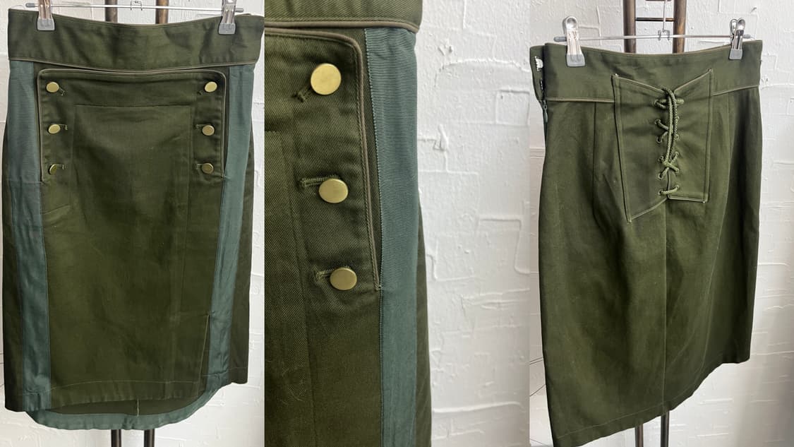 gold buttons midiskirt 상품이미지6