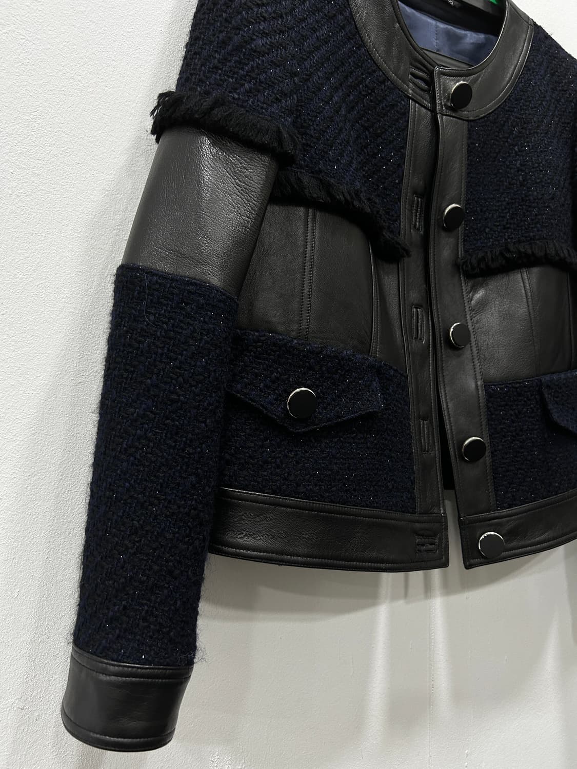 이상봉 디자이너 양가죽 울 트위드자켓 82사이즈 상품이미지4