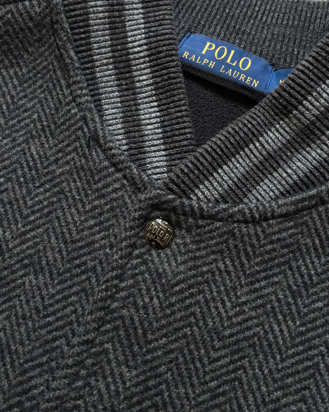 Polo 폴로 랄프로렌 신형라벨 차콜 헤링본 베이스볼 자켓 상품이미지4