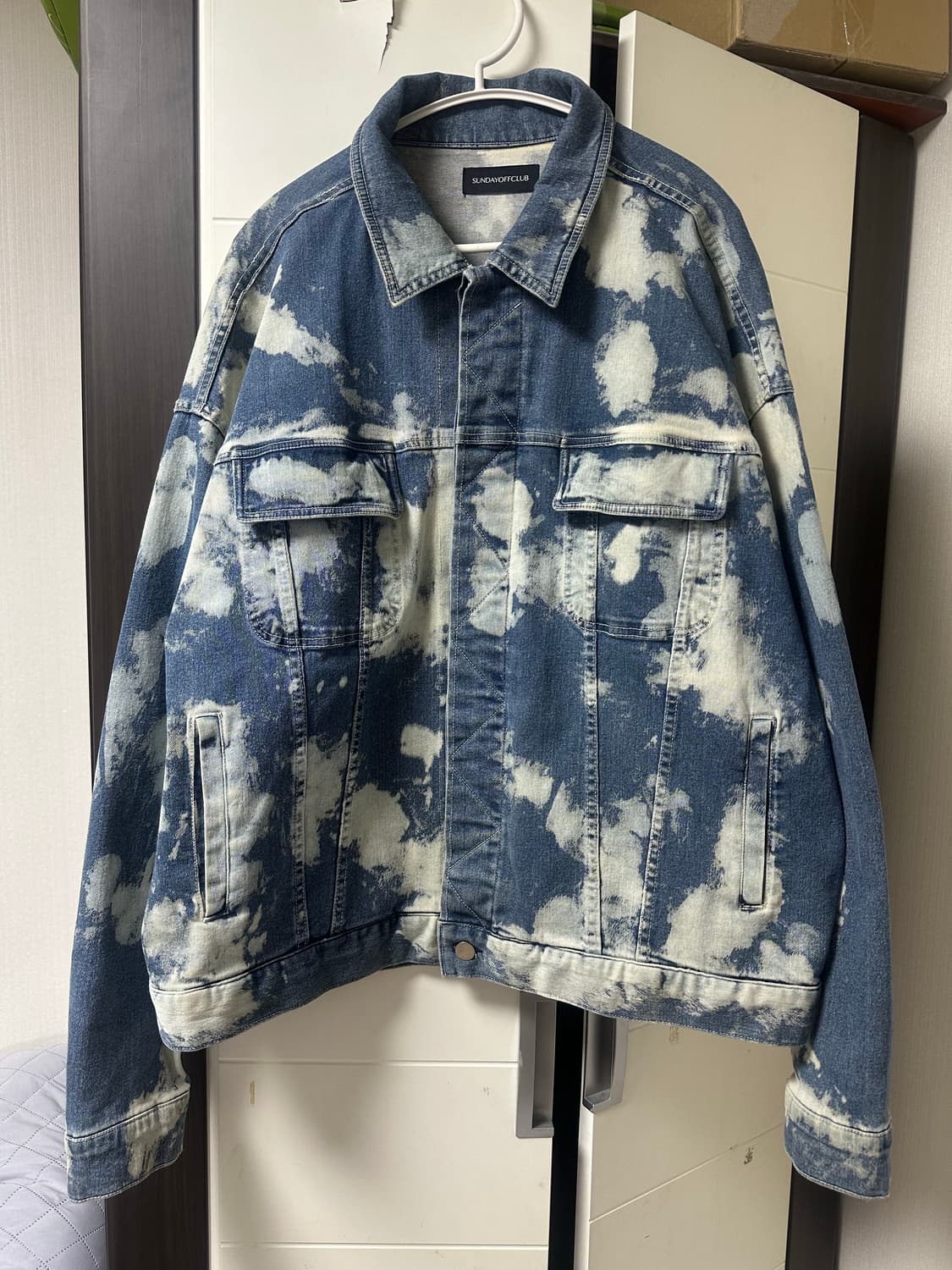 선데이오프클럽 블리치드 데님 자켓 상품이미지1