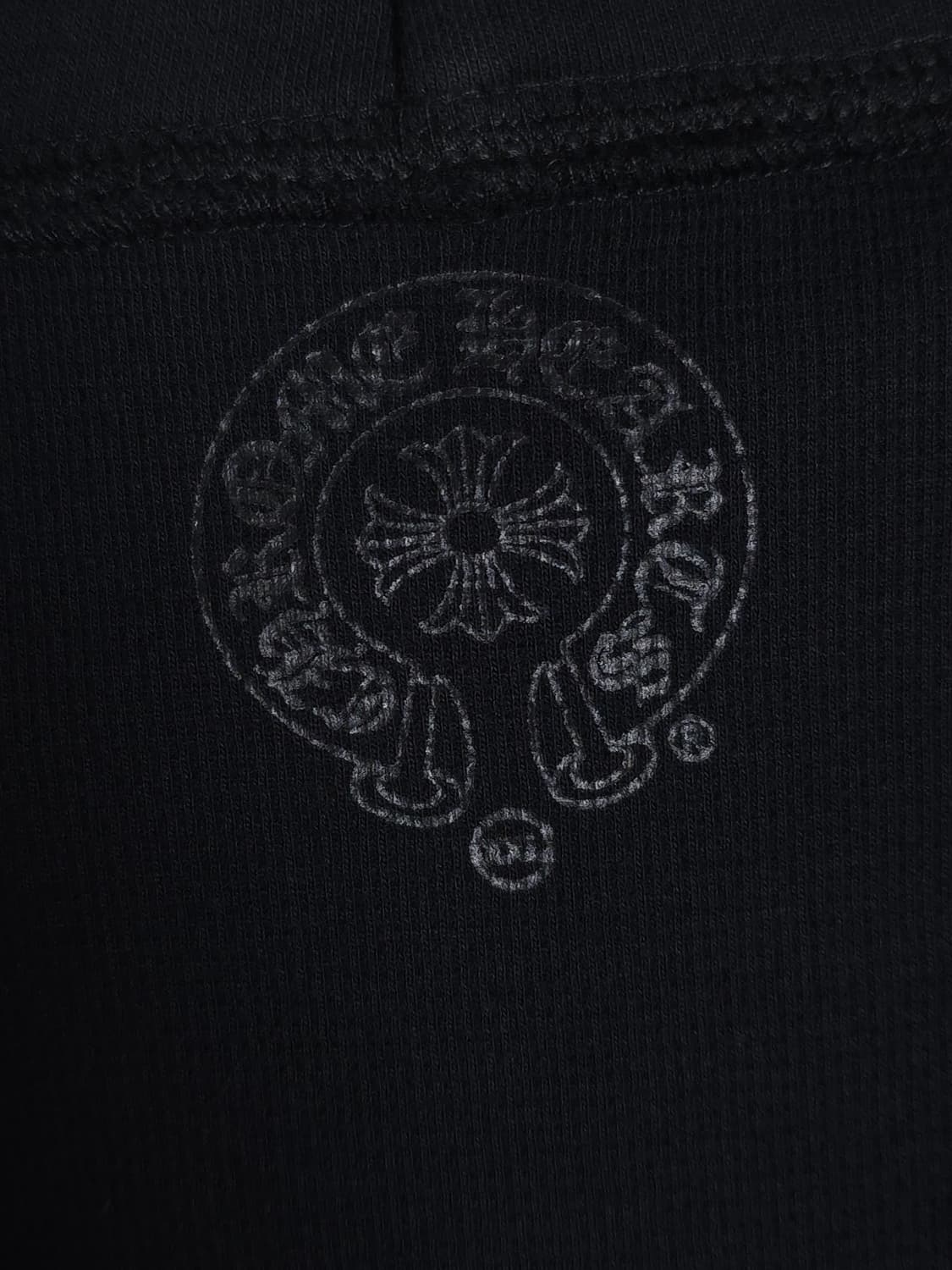 [XXL] 크롬하츠 홀스슈 플로랄 후드집업 헤비웨이트 블랙 상품이미지6