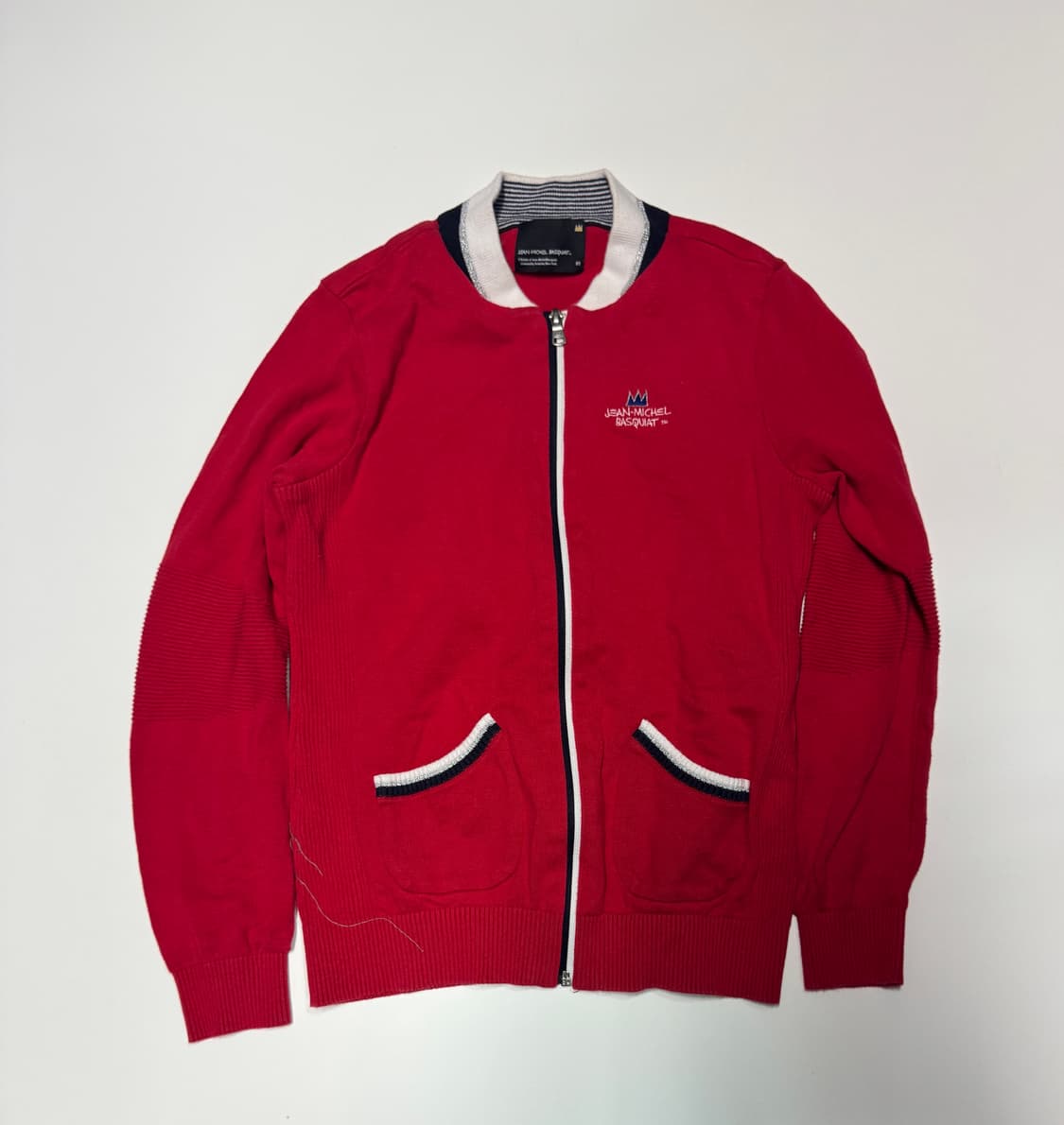 여성 장미쉘바스키아 귀여운 코튼 니트 집업 상품이미지1