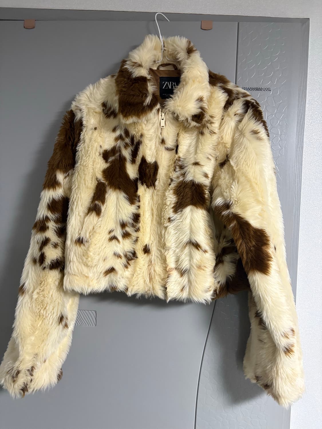 자라 페이크 퍼 자켓 얼룩무늬 상품이미지4