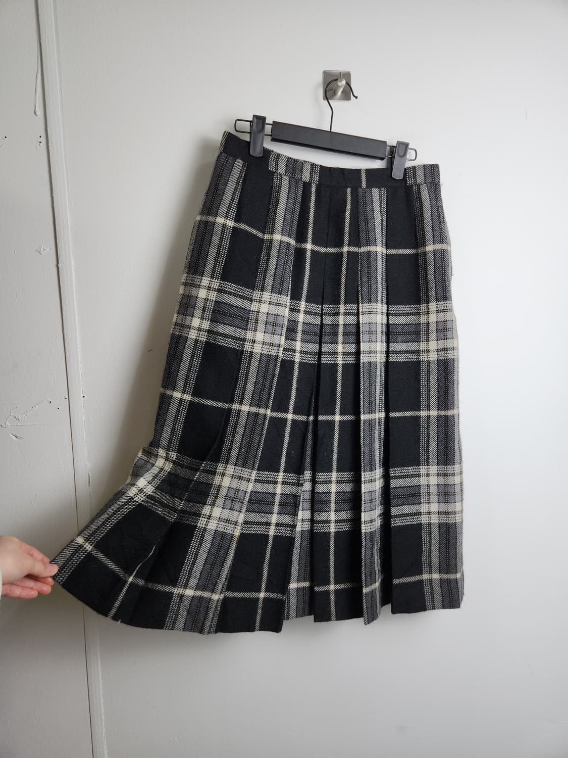 플리츠 체크 울스커트 상품이미지8