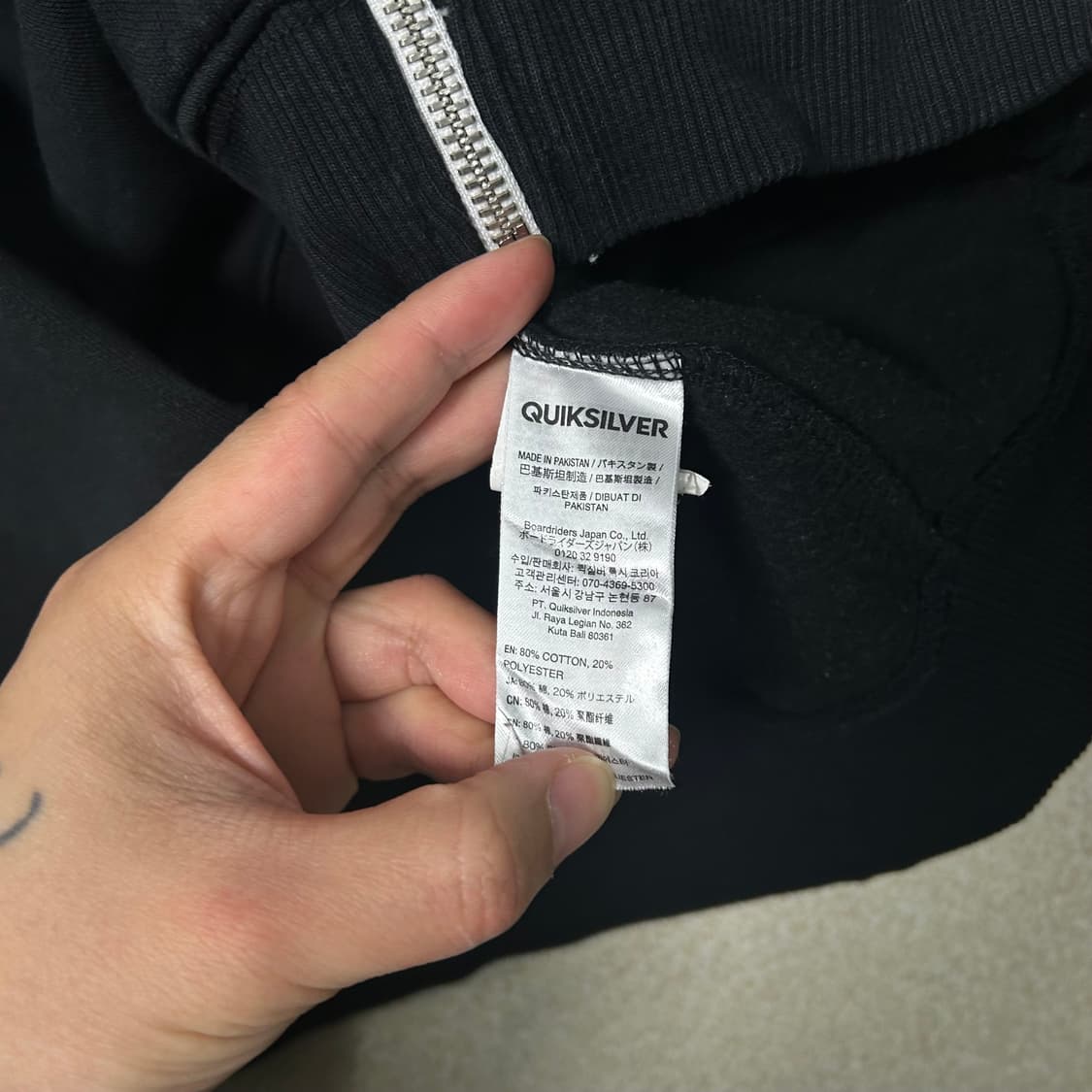 (XXL) 퀵실버 블랙 후드집업 상품이미지7