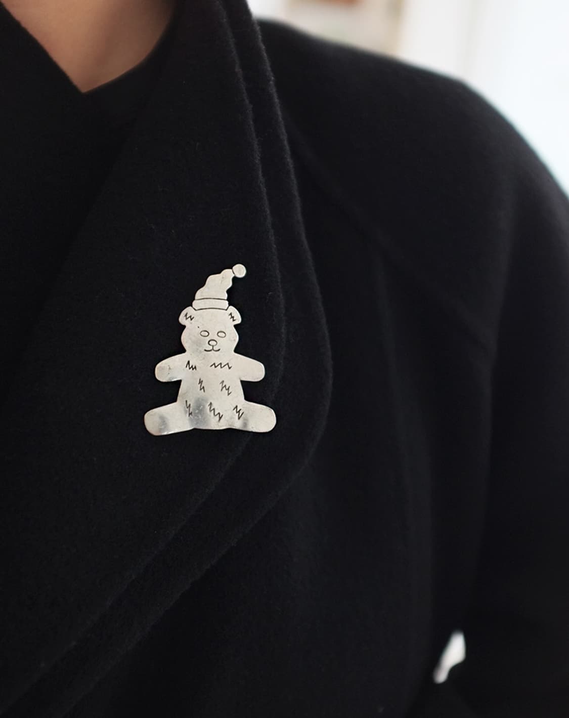 1980s 귀여운 크리스마스 테디베어 빈티지브로치 빈티지악세사리 상품이미지1