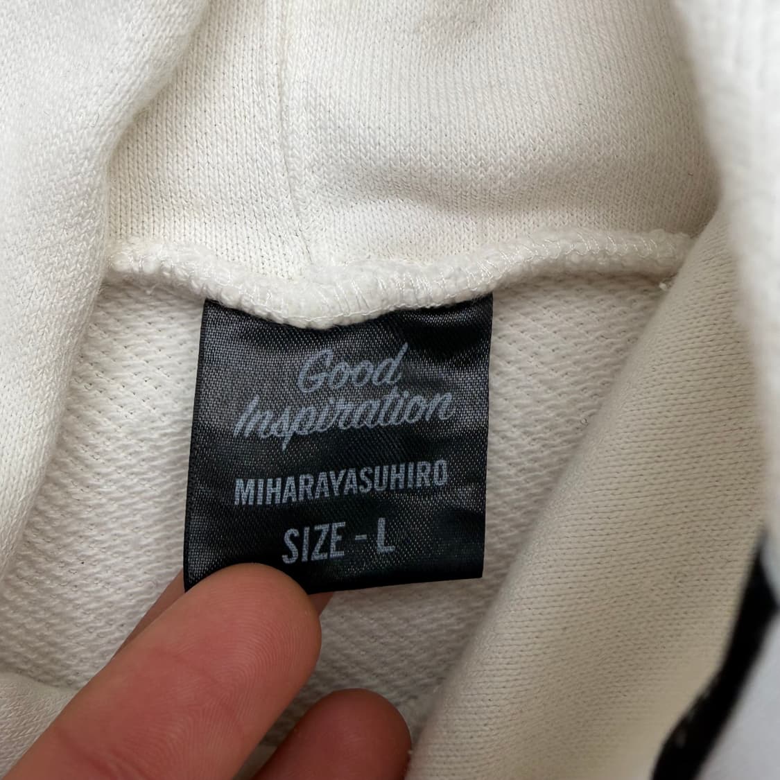 미하라 야스히로 X GU 화이트 레이어드 후드티 L 상품이미지7