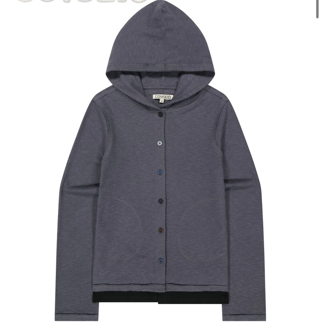 코이세이오 twofold button-up hoodie 차콜 상품이미지1