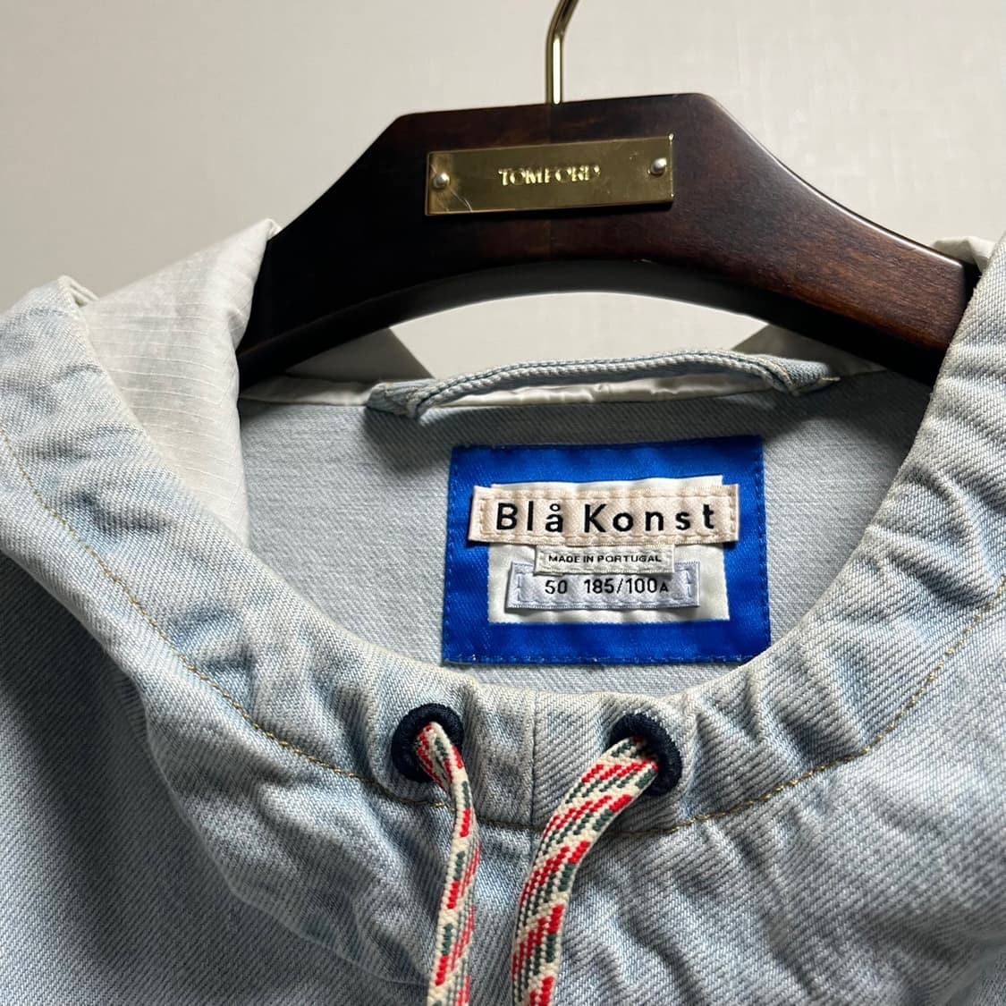 정품 50) 아크네 슈트디오 블라 콘스트 연청 데님 후드 상품이미지3