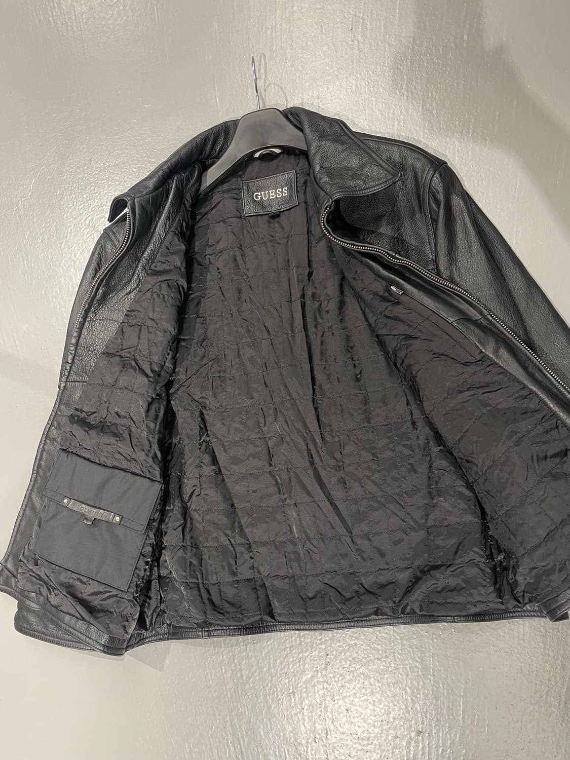 Vintage guess learher jacket 상품이미지5