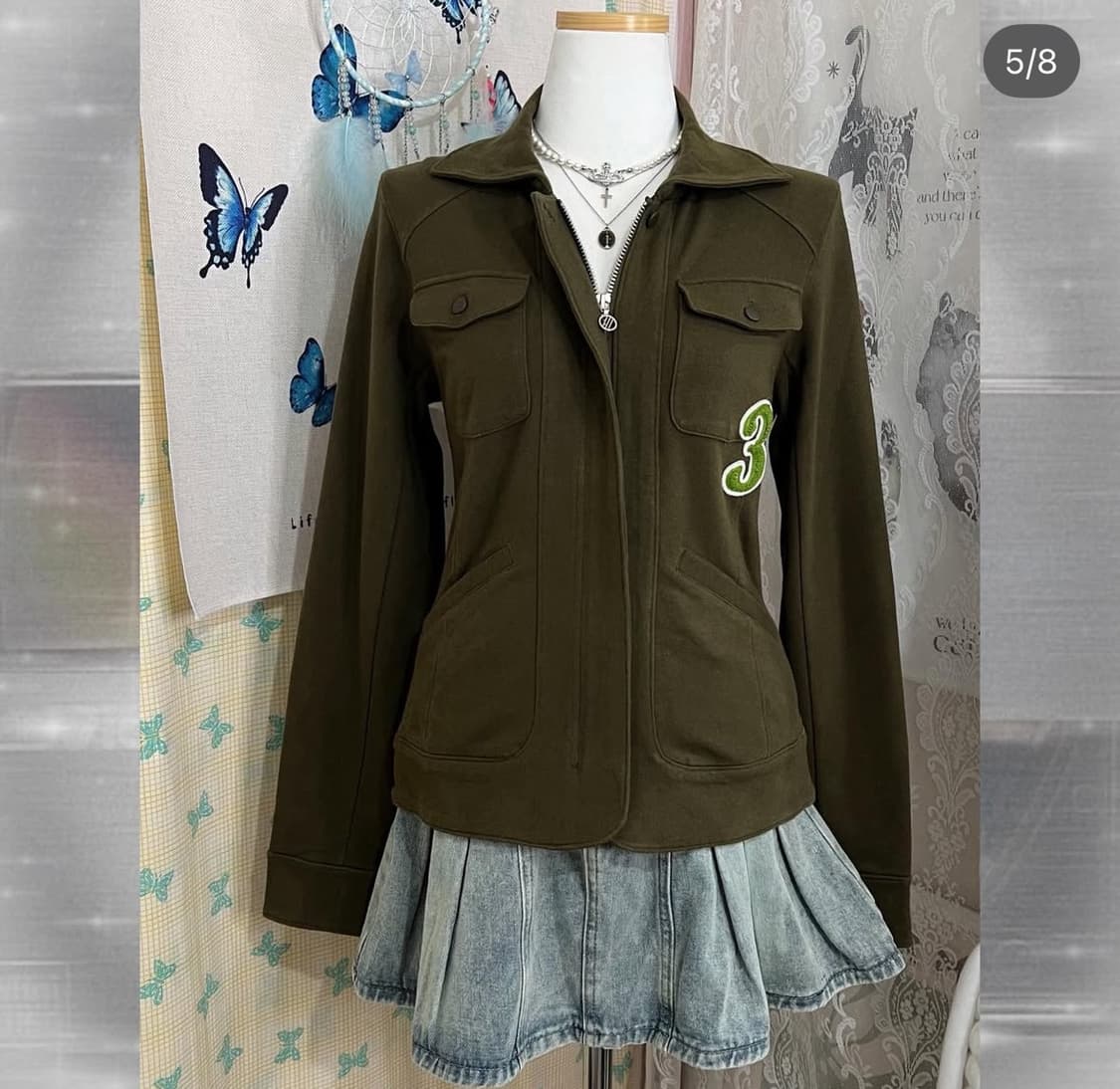 아디다스 백로고 y2k 자켓 집업 져지 삼선 스포티 부클 러힙 상품이미지3