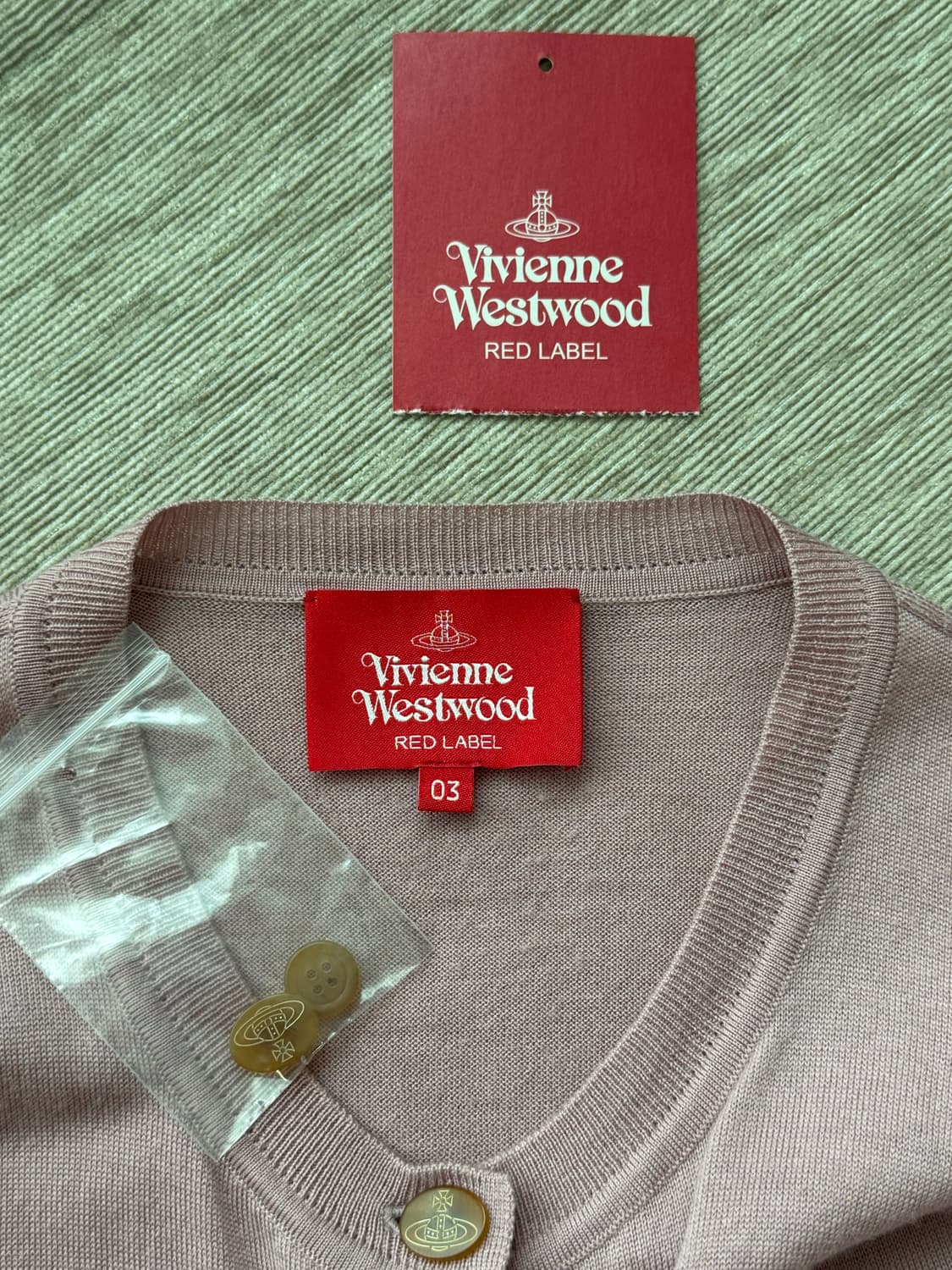 비비안웨스트우드 레드라벨 핑크 가디건 03 상품이미지6