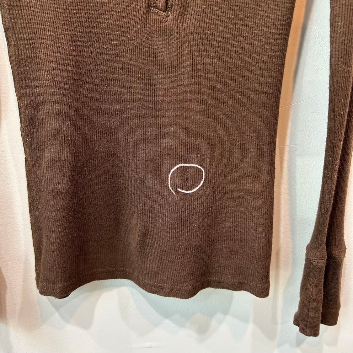 브라운 버튼 롱 슬리브 상품이미지5