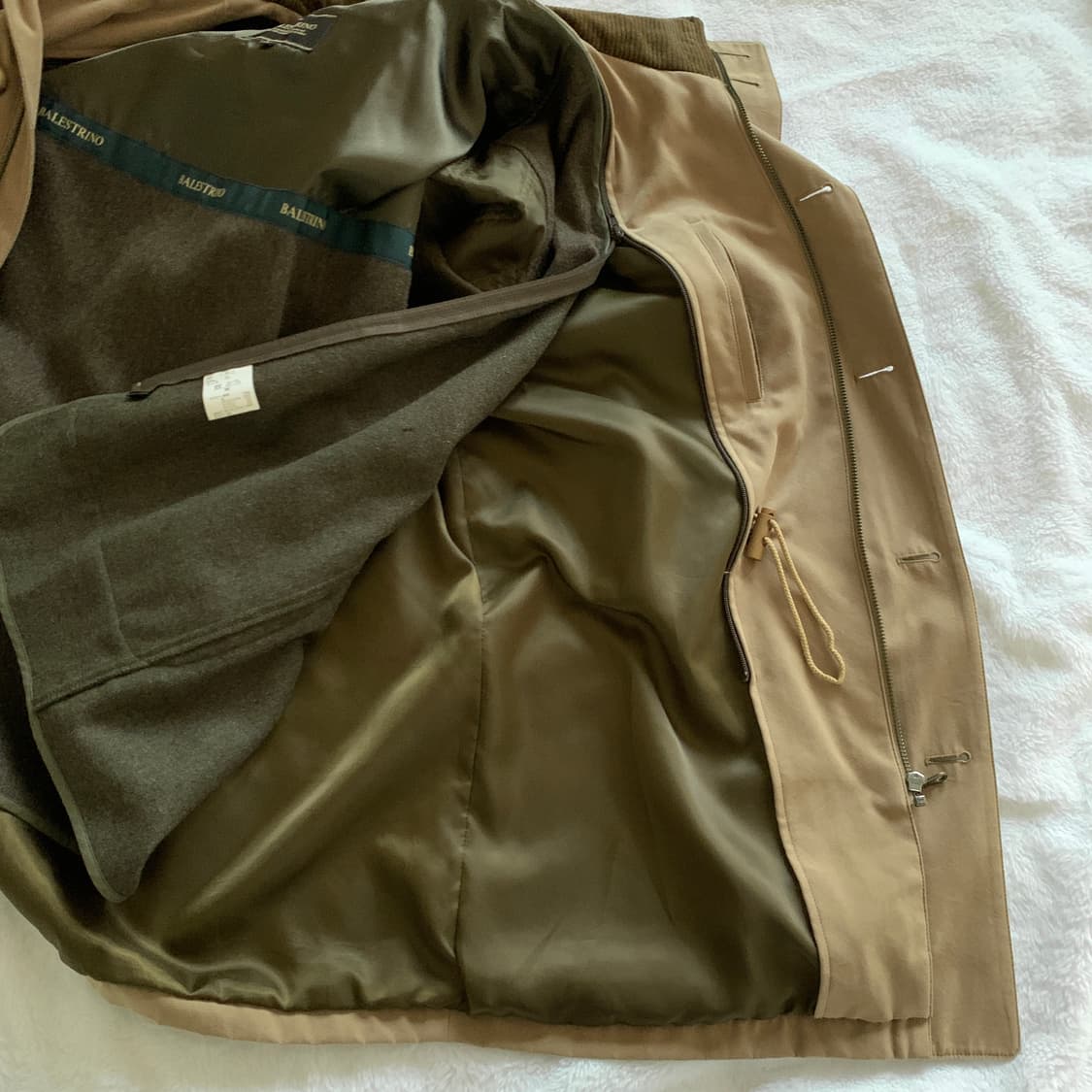 일본 빈티지 BALESTRINO 후드 사파리 워크 하프 자켓 상품이미지8