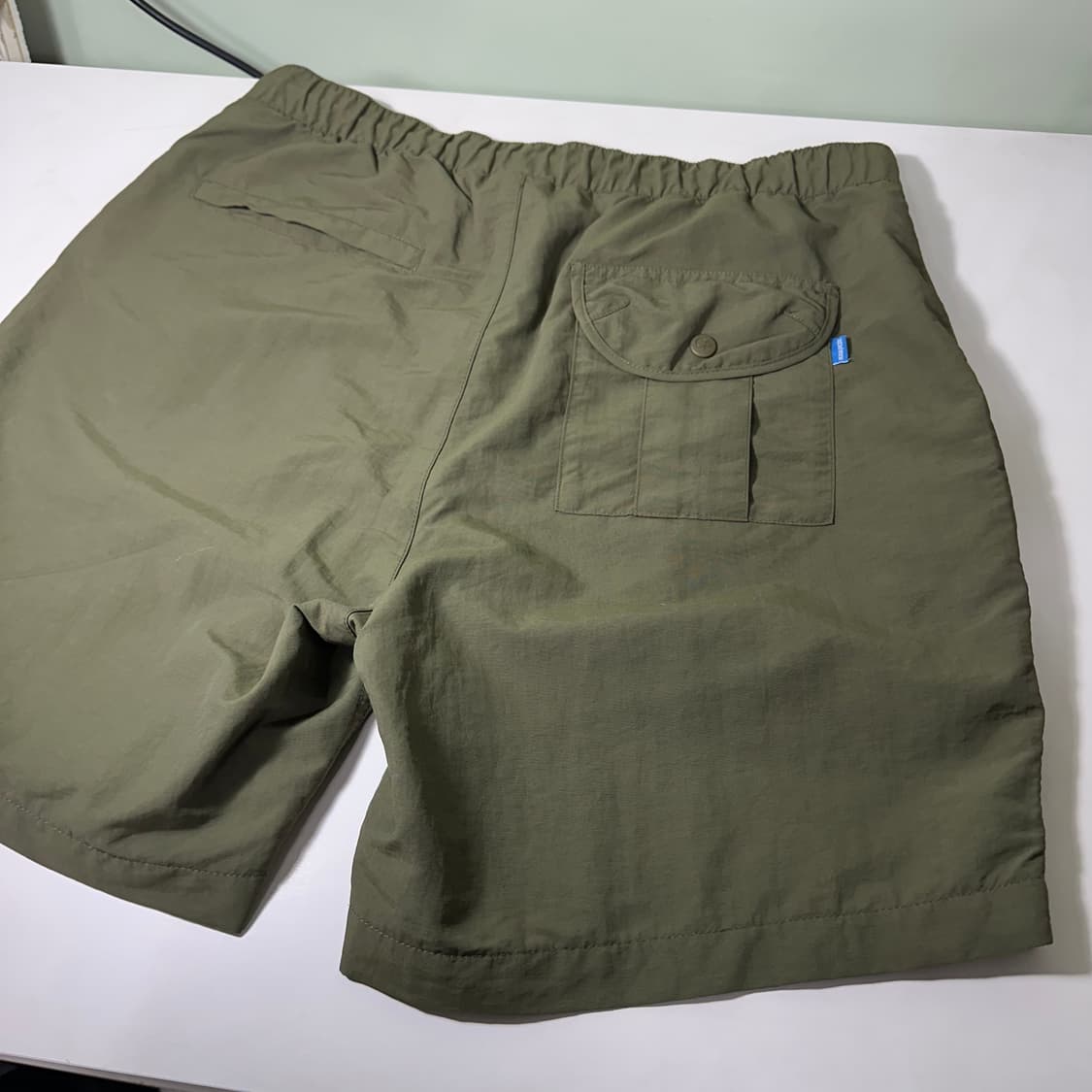 L 오션퍼시픽 카키 나일론쇼츠 밴딩반바지 상품이미지5
