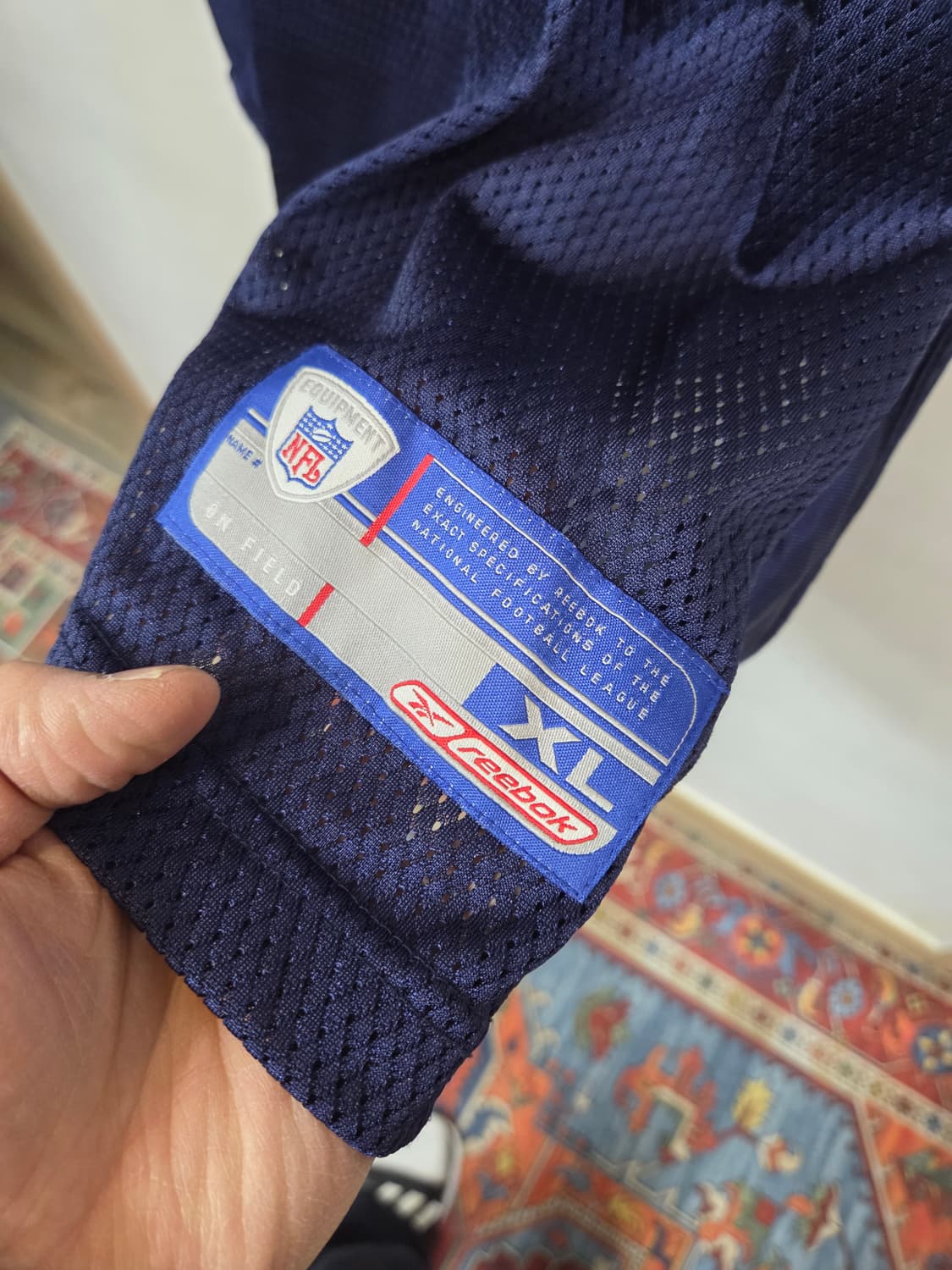 리복 nfl 노마킹 메쉬 럭비져지 반팔 xl 상품이미지5