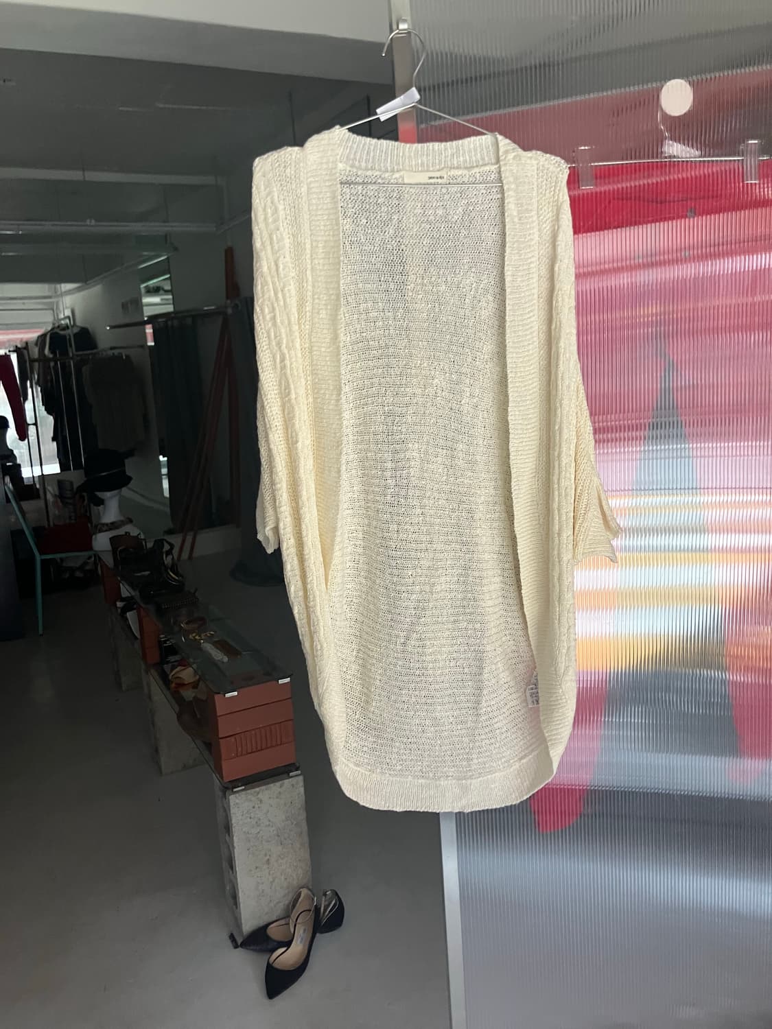 크림베이지 가오리핏 가디건  상품이미지1