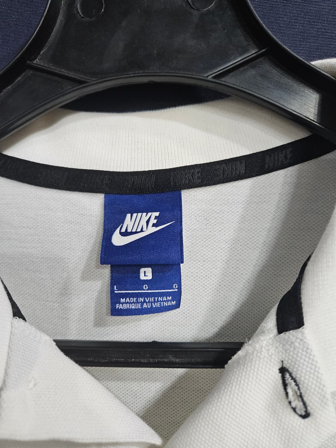 나이키 자수 화이트 남성 슬림핏 100 카라반팔티  상품이미지3