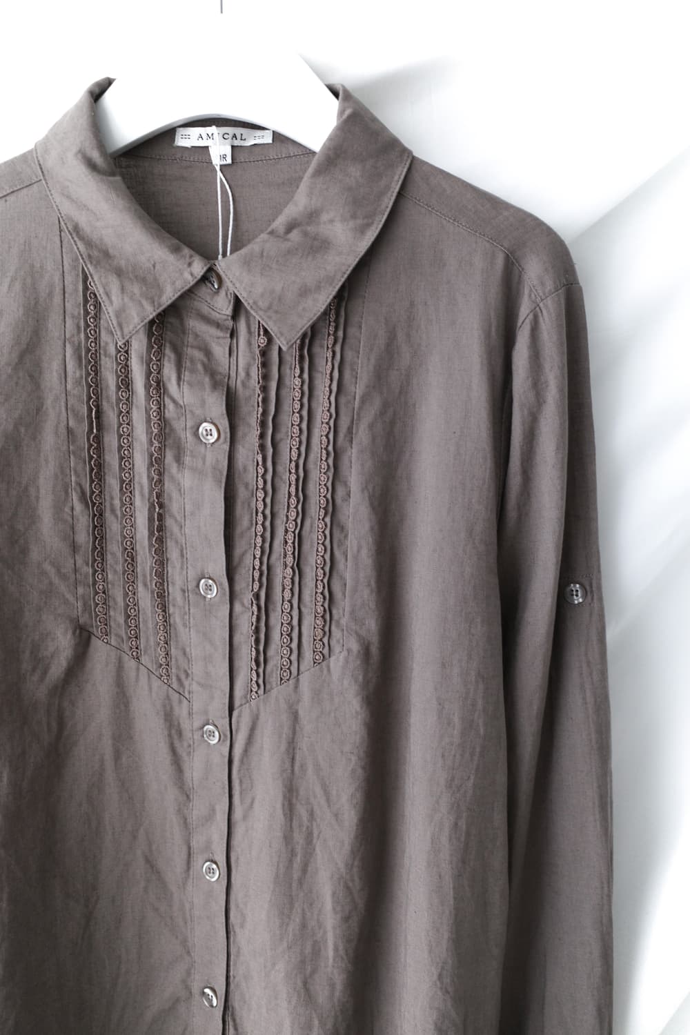 lace tuck shirt  상품이미지3