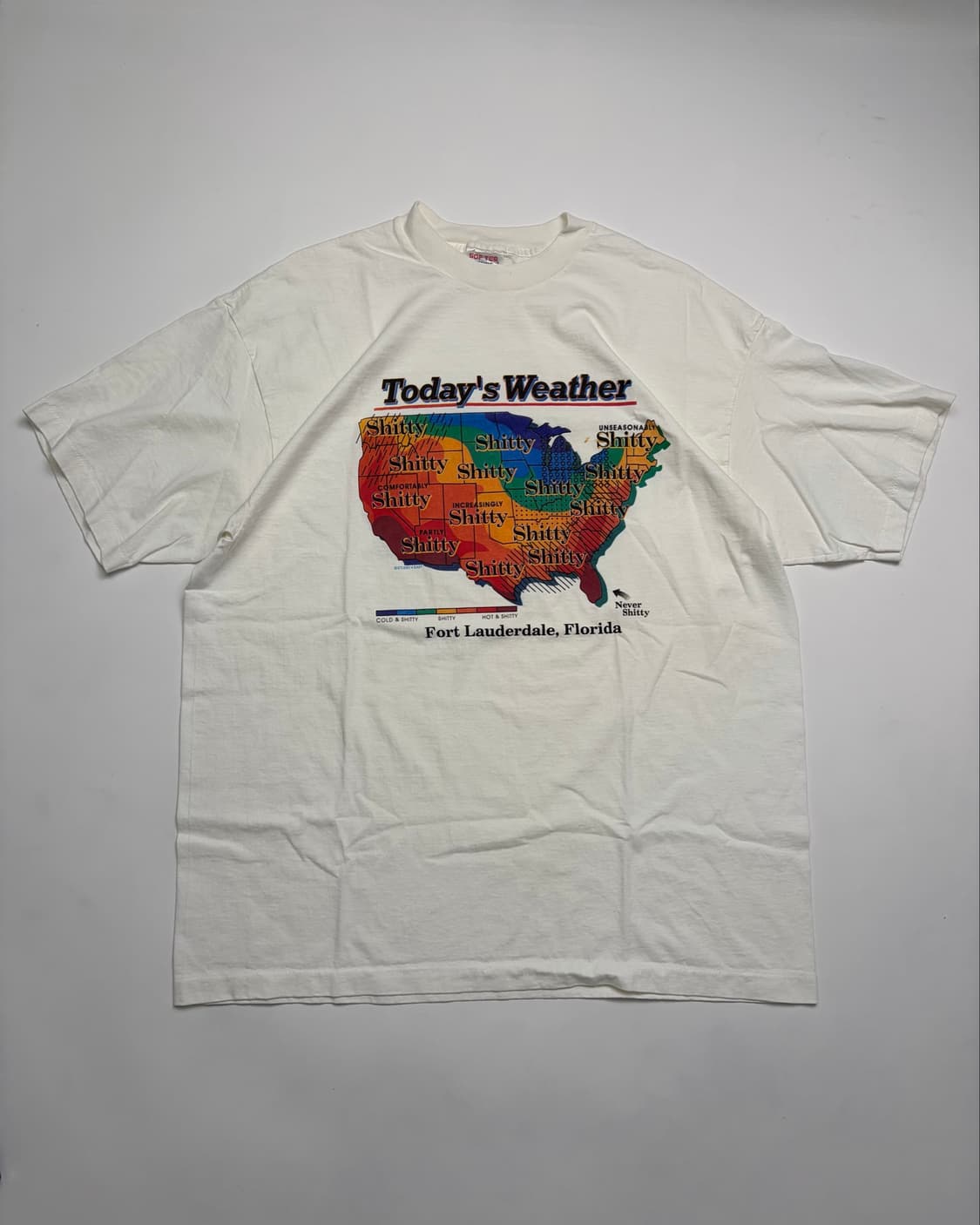 90s Today's Weather Tee (white) 상품이미지1