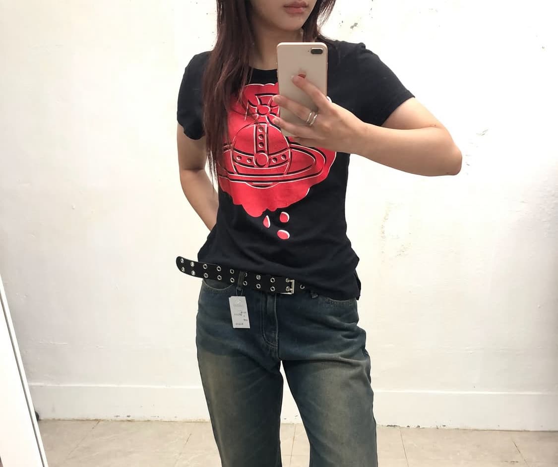 비비안웨스트우드 정품 레드라벨 빅프린팅 반팔티 상품이미지7