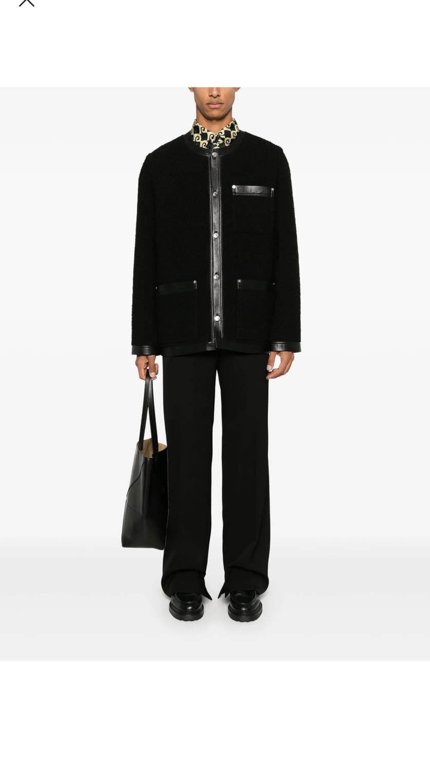 나누슈카 레더 트위드 자켓 s 상품이미지4