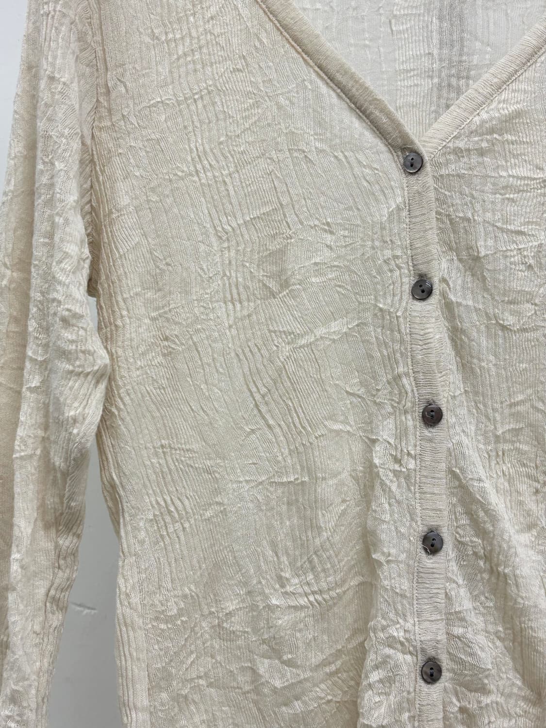 빈티지 아이보리 플리츠 가디건 상품이미지6