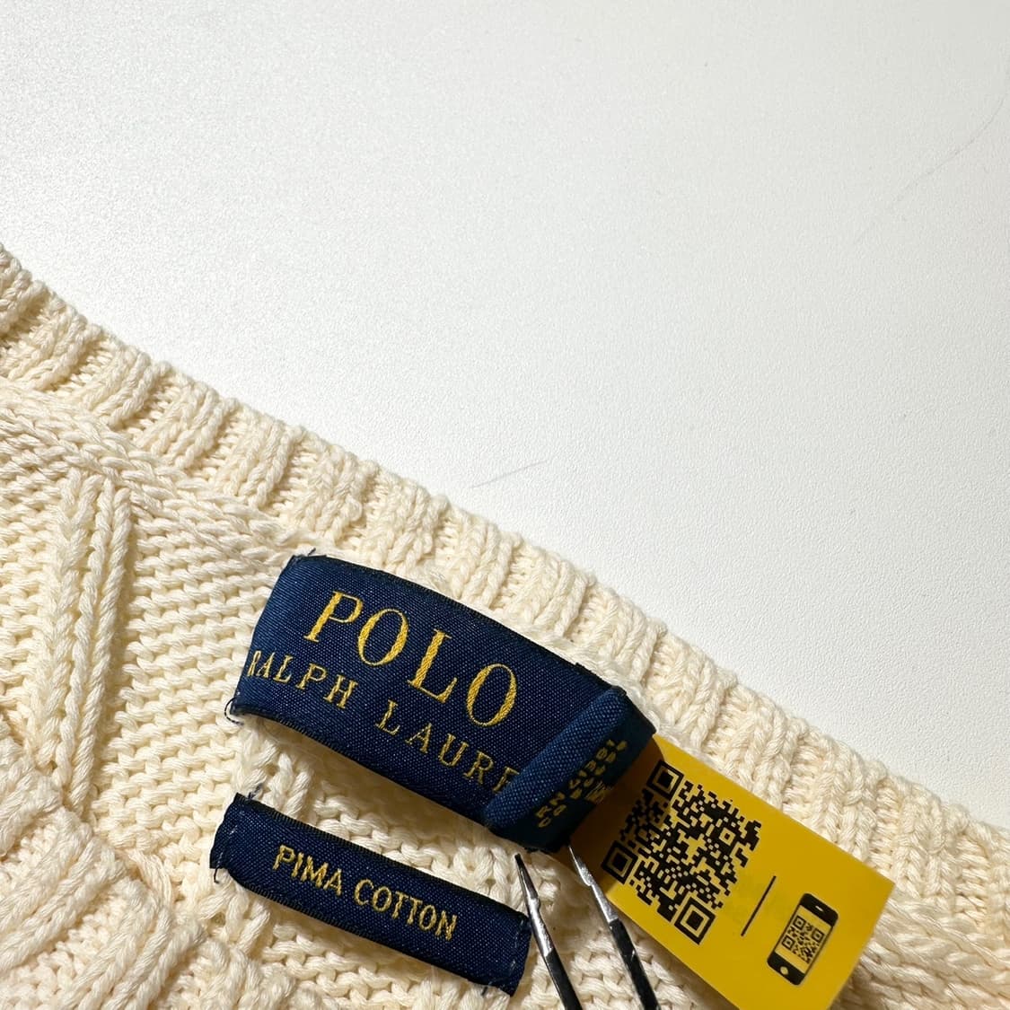 폴로 랄프로렌 피마코튼 케이블 라운드 니트 (신형QR) 상품이미지5