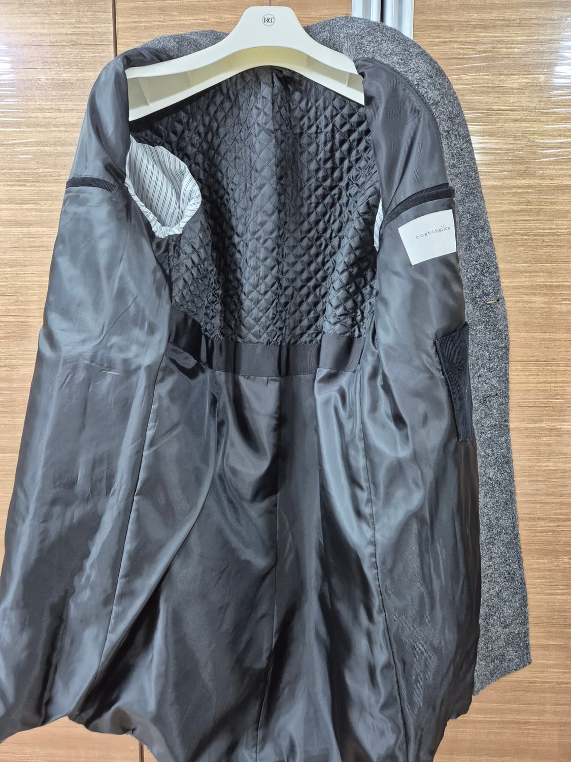 [새상품] 커스텀멜로우 울 100% 롱코트 그레이 (105 사이즈) 상품이미지4