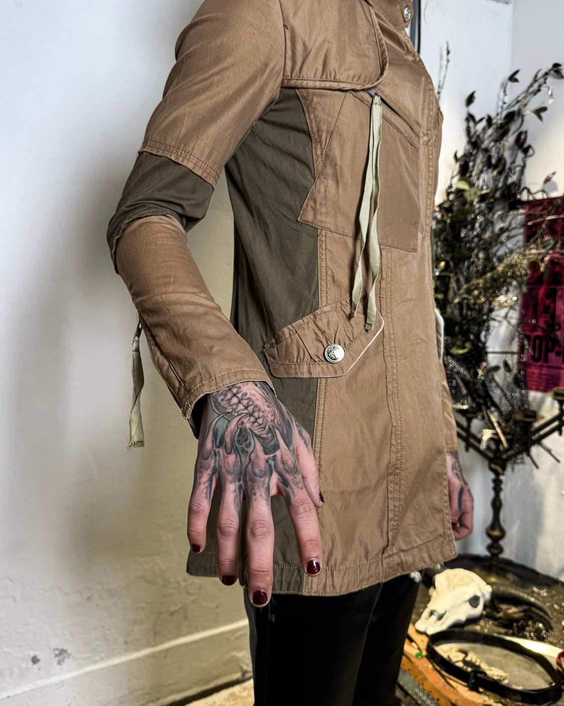 Layered Military Long Jacket 상품이미지8