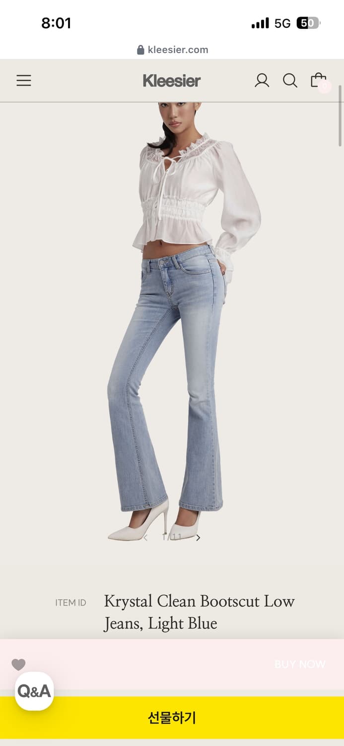 Kleesier clean bootscut low jeans (새상품) 상품이미지1